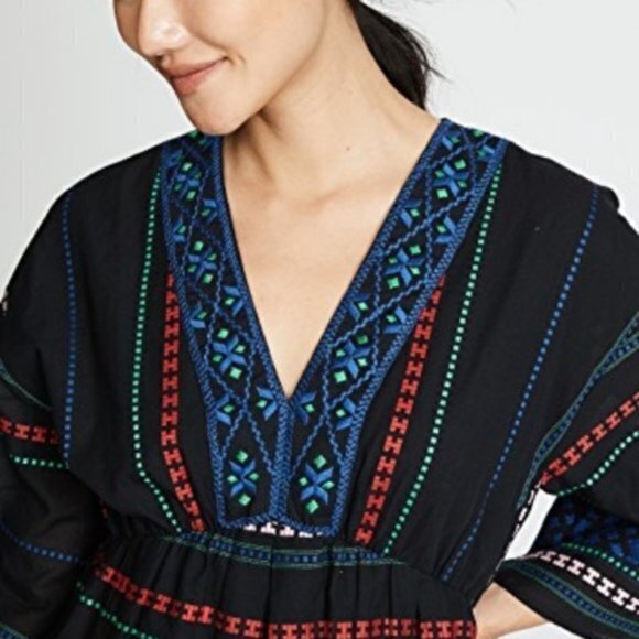 New Joie Shada V-Neck‎ Embroidered Knit Dress - Picture 2 of 5